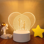 Lampe de chevet 3D pour Amoureux