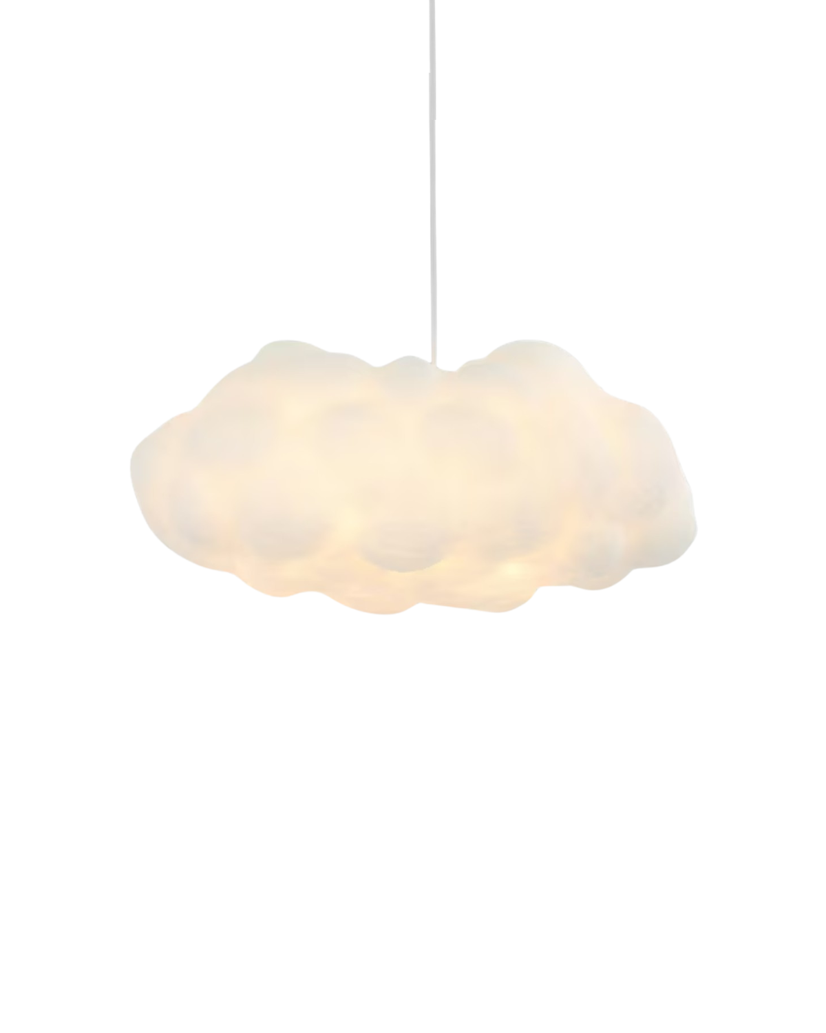 Luminaire suspendu moderne en fibre nuage, une lumière