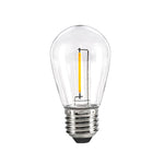 LOT DE CINQ AMPOULES LED EN PLASTIQUE E27 S14 2W BLANC CHAUD