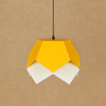 Abat-Jour Led Fleur Origami Moderne Jaune Luminaire Chambre