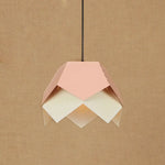 Abat-Jour Led Fleur Origami Moderne Rose Pastel Luminaire Chambre