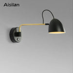 Aisilan Led: Élégante Applique Murale Multifonction. Noir Applique Chambre