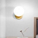 Applique À Led Élégante Sphère Lumineuse Dorée Murale Chambre