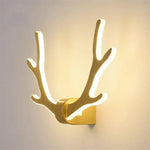 Applique Design Led Rustique Bois Naturel Cerf Murale Chambre