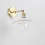 Applique Dorée Abat-Jour Verre Coloré Luminaire Doré