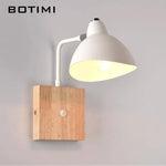 Applique En Bois Lampe Blanche Design Métal Murale Chambre