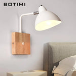 Applique En Bois Lampe Blanche Design Métal Murale Chambre