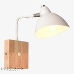 Applique En Bois Lampe Blanche Design Métal Murale Chambre