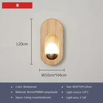 Applique Led Bois: Élégance Scandinave Lumineuse Wl614B Burlywood / Blanc Froid Murale Chambre