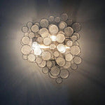 Applique Led Design Cercles En Cristal Luminaire Cuivre