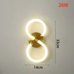 Applique Led Luxe Éclairage Design Élégant Huit Styles / Blanc Froid (5 500-7 000 K). Murale Chambre