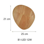 Applique Led Scandinave Ovale Bois C Murale Chambre