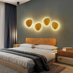 Applique Led Scandinave Ovale Bois Murale Chambre