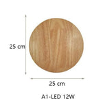 Applique Led Scandinave Ovale Bois Murale Chambre