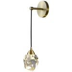 Applique Led Verre Style Diamant Luminaire Doré