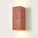 Applique Led Wabi-Sabi Minimaliste Béton Design Rouge / 10X10X23Cm Blanc Chaud | 10W Murale Chambre