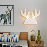 Applique Murale Acrylique Cerf Bois Scandinave. Chambre