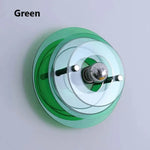Applique Murale Antique Géométrique Moderniste Illuminée. Vert / Diamètre 24Cm Blanc Chaud