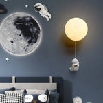 Applique Murale Astronaute Lumineux Design Spatial Kids. Chambre