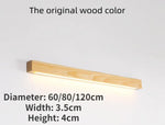 Applique Murale Bois Élégante Minimaliste Scandinave Couleur D’origine / 80Cm Lumière 3