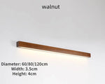 Applique Murale Bois Élégante Minimaliste Scandinave Noyer / 120 Cm Lumière 3 Couleurs | 220V
