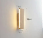 Applique Murale Bois Massif Lumineux Artisanal Élégant 22 Cm / Blanc Froid (5500-7000K) Chambre