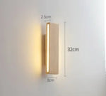Applique Murale Bois Massif Lumineux Artisanal Élégant 32 Cm / Blanc Froid (5500-7000K) Chambre