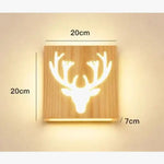 Applique Murale Bois Nordique Cerf Déco Applique Chambre