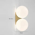 Applique Murale Boule Élégante Lumière Design Or 2 / Blanc Chaud (2700-3500K) Chambre