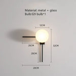 Applique Murale Boule Lumineuse Design Contemporain Petit Verre 12Cm / Blanc Froid (5 500-7 000