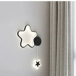 Applique Murale Chambre Enfant Demi-Vasque Étoiles Noir / A