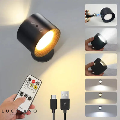 Wireless bedroom wall light
