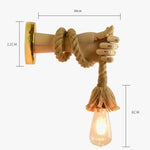 Applique Murale Corde Rustique Métal Vintage Applique Chambre