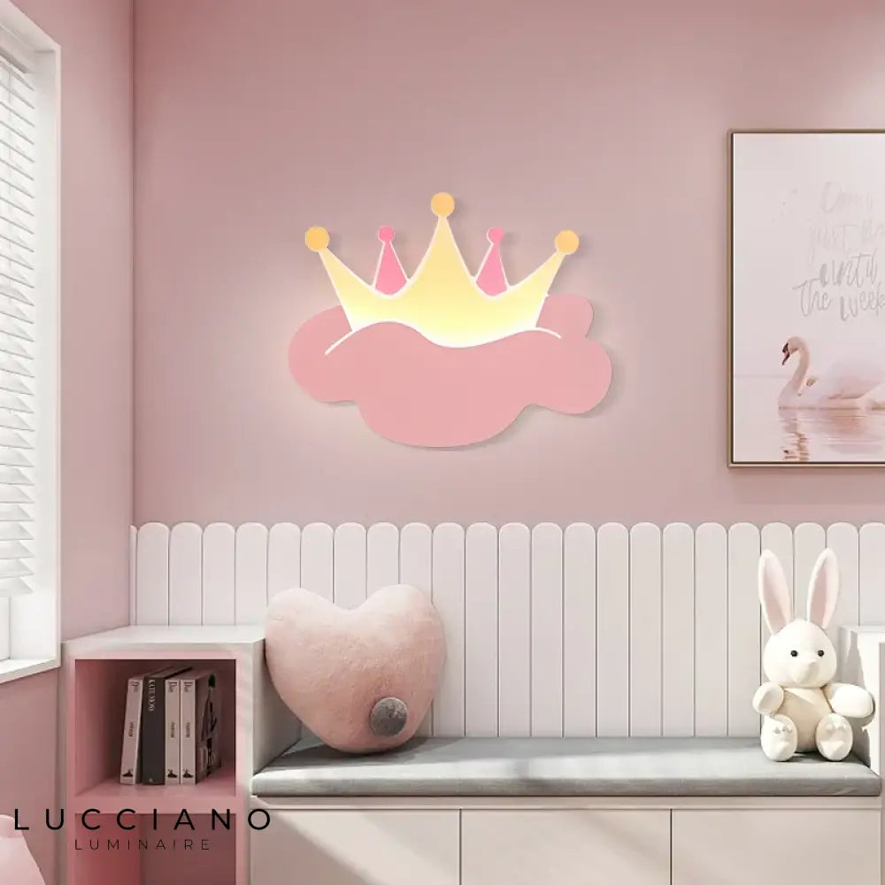 Applique Murale Couronne Lumineuse Design Enfantine. Chambre