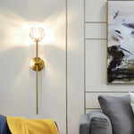 Applique Murale Cristal Élégante Épurée Lumineuse Chambre