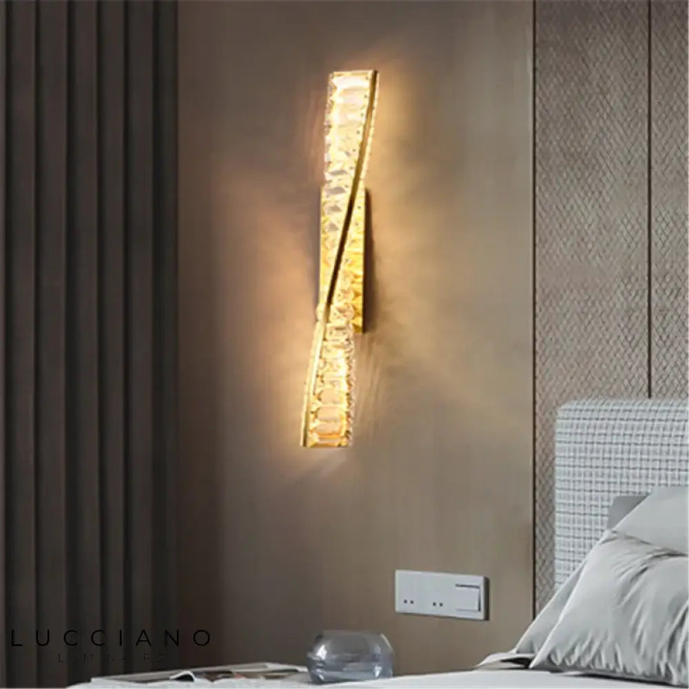 Applique Murale Cristal Led Luxe Nordique Murale Chambre