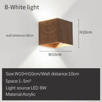 Applique Murale Cube Élégant Design Contemporain B Lumière Blanche Chambre