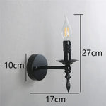 Applique Murale D’art Rétro Nordique Vintage Industriel Avec Ampoule E14 Chambre