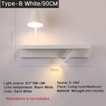 Applique Murale De Luminaire Design Moderne Compact. C-Blanc L90Cm Chambre