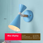 Applique Murale De Luminaire Scandinave Épuré. Wl548 Bleu / Blanc Froid Chambre