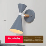 Applique Murale De Luminaire Scandinave Épuré. Wl548 Gris / Blanc Froid Chambre