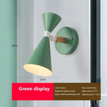 Applique Murale De Luminaire Scandinave Épuré. Wl548 Vert / Blanc Froid Chambre