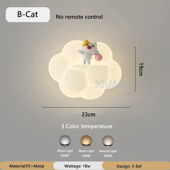 Applique Murale Décor Mignon Lumineux Coloré B Chat / 3 Température De Couleur Ca 220 V-240 V |