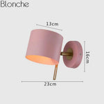 Applique Murale Design Led Cylindrique Élégante Moderne. Rose Chambre