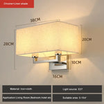 Applique Murale Double Luminaire Scandinave Élégant Style B Beige Chambre