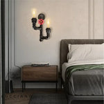 Applique Murale Double Tête Vintage Bronze Élégante Chambre