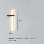 Applique Murale Élégante Design Contemporain Minimaliste A-60Cm-L / Lumière Blanche Chambre