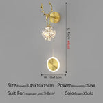 Applique Murale Élégante Design Nordique Luminaire Étoilé A Or L45X10Cm 12W / 3 Couleurs Sans