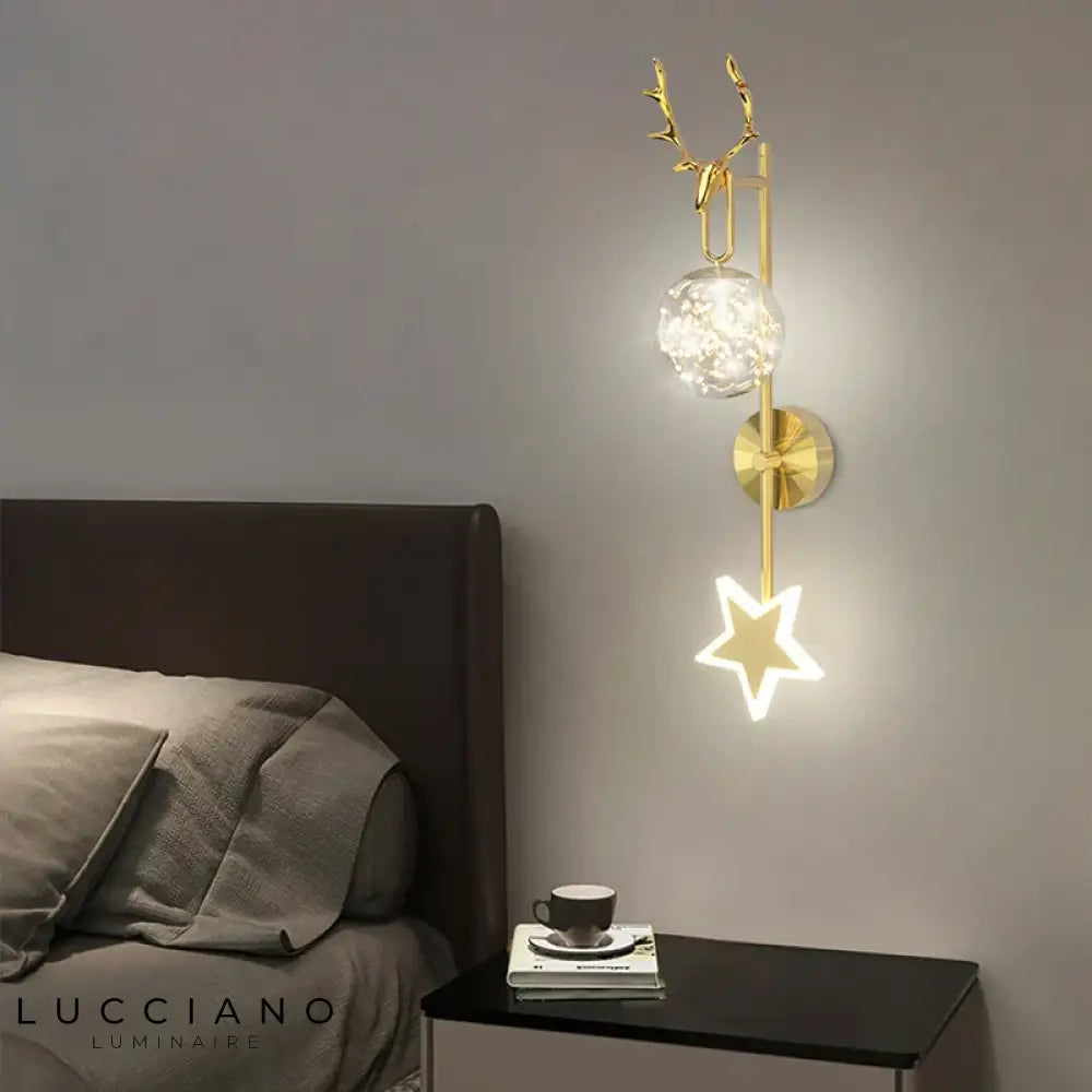 Applique Murale Élégante Design Nordique Luminaire Étoilé Applique Chambre