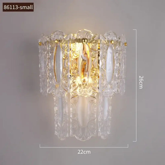 Applique Murale Élégante Dorée Design Lumineux 86113-S / Blanc Froid (5 500-7 000 K). Murale Chambre